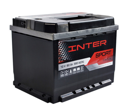 Акумулятор автомобільний INTER Sport 60Ah 580A